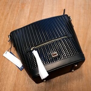 Dooney & Bourke Black Woven Small Hobo Crossbody — NWT
